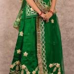 Bottle Green Gottapatti Rajputi Poshak | Traditional Sikhiya Work on Bamber Satin | Jaipurio Designer Collection